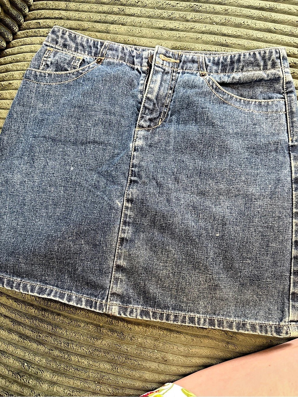 Vintage American Eagle Outfitters Denim Mini Skirt Blue Size 0